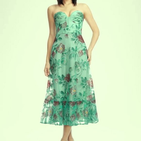 Dress The Population Carina Strapless Embellished Cocktail Dress